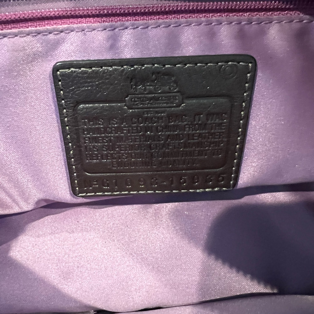 Ron Suede And Leather Handbag Coach